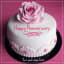 Anniversary Rose Cake With Name