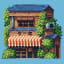 Japanese Cake Shop Pixel Art
