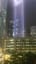 9/11 Tribute in Light shimmering in the rain tonight
