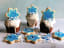 Hanukkah Cupcakes with Star of David Cookie