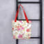 Sacred rose floral Canvas Tote bag reusable and durable with bull denim handles