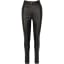 stretch Leather straight leg trouser