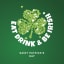 Eat drink and be irish saint patricks day sticker label design - Stickers
