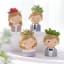 Cute Couples Planters Set - Wedding Gift with 4 pieces Cactus flower pot.
