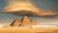 Lenticular clouds over the Egyptian Pyramids 😍
