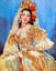 Illustration of actress Linda Darnell as Carmen by Henry Clive for the Heroines of the Opera issue of “The American Weekly”, July 1950.
