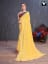 Designer Yellow Color Georgette Resham Embroidered Saree