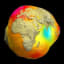 Gravitational map of the Earth 🌎 NASA's GRACE satellite has generated a geoid map of the earth based on the magnitude and shape of the globe and shows us an interesting image.