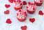 Furry Monster Valentine Cupcakes