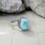 Larimar Ring, 925 Sterling Silver, Bridal Gift Ring, Unique Birthday Gift Ring, Handmade Jewelry, Dominican Larimar Ring, Ocean Jewelry Gift