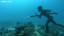 This diver from Badjao tribe walking and fishing underwater