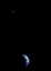 The very first picture of Earth and Moon in a single frame taken by Voyager 1