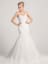 Mermaid Sweetheart Ivory Court Train Tulle Wedding Dress with Appliques Beading
