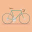 I made a classic bicycle in Adobe Illustrator