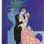 Elegant Twenties George Barbier 1921 Romantic Couple in Love