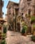 Cobblestone alleys of the small Italian comune Capranica, Lazio region