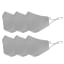6 Pack Grey Cotton Face Mask Cloth Masks for Mouth Nose Washable Reusa