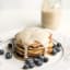 Lemon Ricotta Pancakes with Coconut Syrup