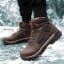 Men Winter Snow Boot Waterproof Leather Super Warm Hiking Boot