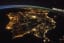 The Iberian Peninsula at night by NASA