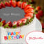 customized strawberry birthday cake with photo and name wish
