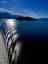 Sailing off the Alaska coast near Sitka - wake makes the sea looks like a waterfall!