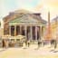 The Pantheon Rome Painting By Alan Reed, Watercolor Painting
