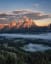 Low Cloud Sunrise in Grand Teton National Park, Wyoming