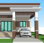 One-storey Elevated House Concept with 2 Bedrooms
