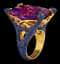 Mousson Atelier New Age "Sabre" Gold Amethyst & Sapphire Ring R0049-0/4 | Jewelry, Turquoise jewelry, Beautiful jewelry