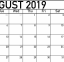 August 2019 Printable Calendars