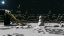 Snowman on a snowy night