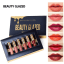 BEAUTY GLAZED 6 Colors Matte Lipstick Set Waterproof Long Lasting Lip Gloss Nude Velvet Pigment Batom Women Fashion Lip Makeup