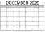 December 2020 calendar | blank printable monthly calendars