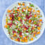 Warm Christmas Rice Salad with Butternut Squash and Pomegranate Seeds