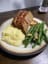 Veggie Meatloaf, mashed taters and sautéed green beans, special loaf sauce. DM for recipes :3