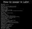 Guide on how to swear in Latin