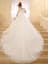Classy Off the Shoulder Appliques Cathedral Wedding Dress