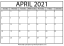 April 2021 calendar | blank printable monthly calendars