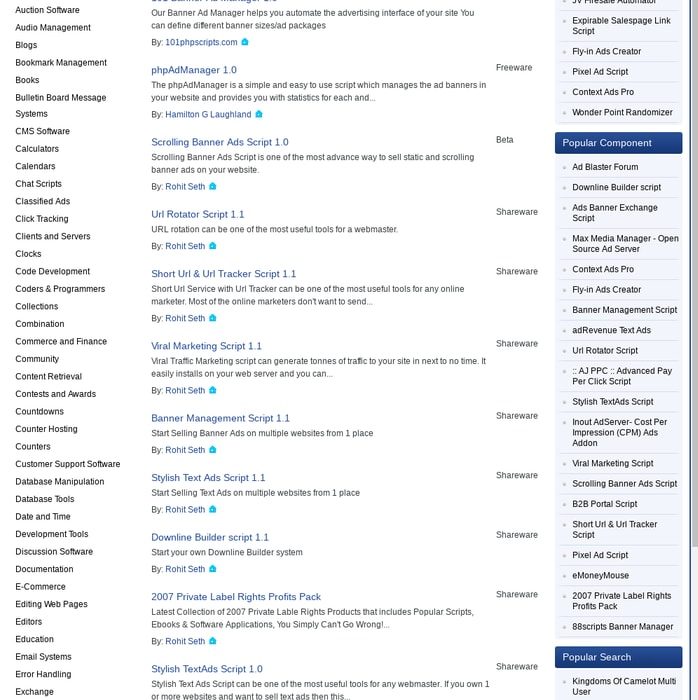Mix Php Ad Management Components Scripts Codes Inout