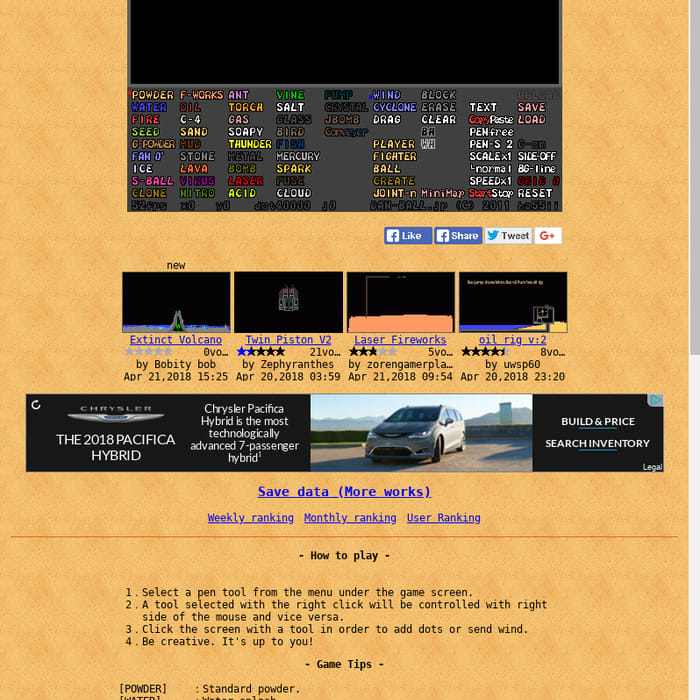 Mix · Fluid dynamics Powder Game 2