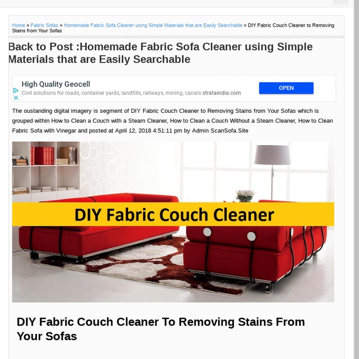 Mix Diy Fabric Couch Cleaner To Removing Stains From Your Sofas