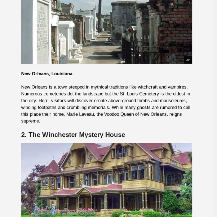 Top 10 scariest places in the us