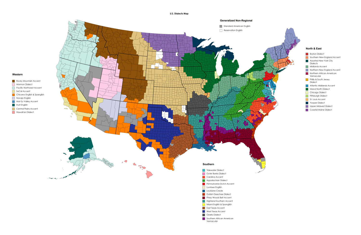 U.S. Dialects Map