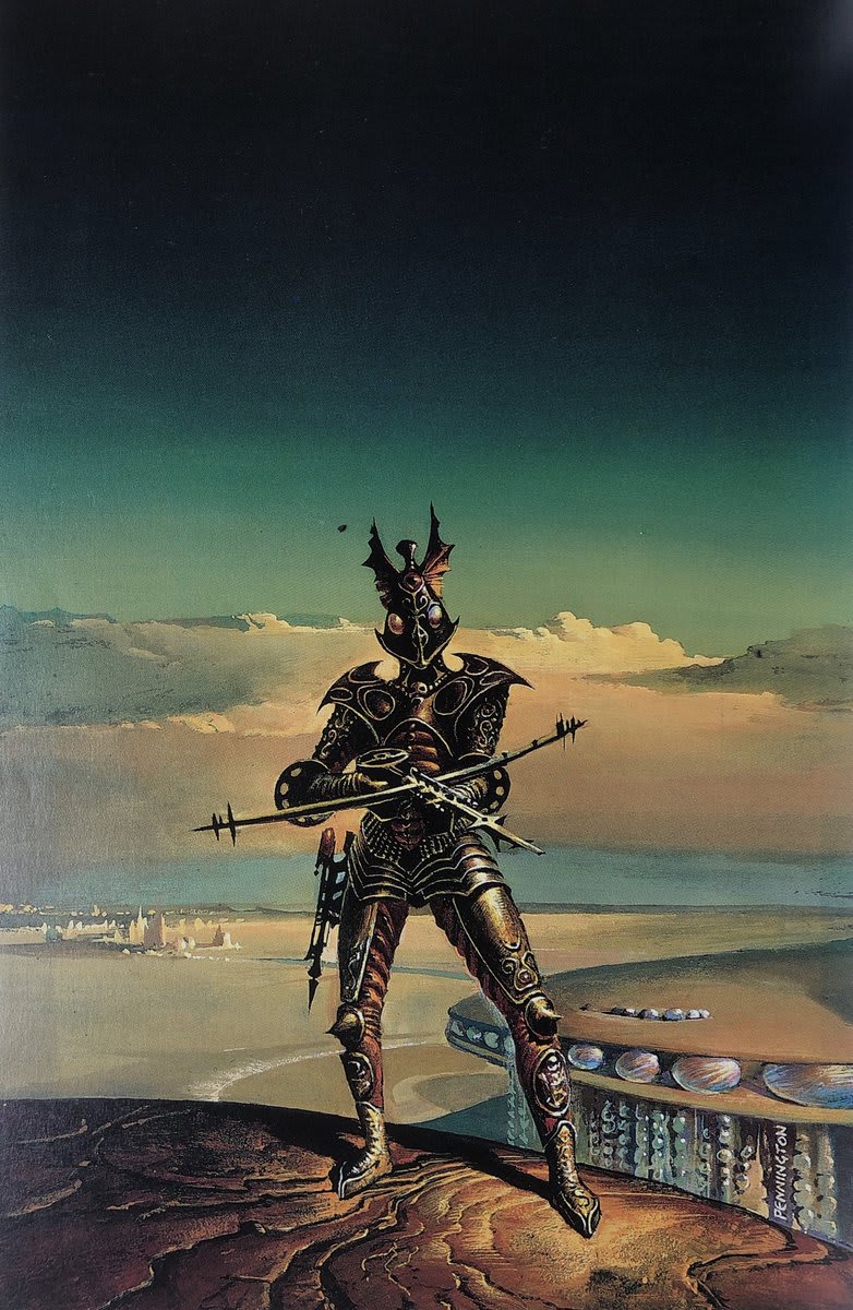 Art by Bruce Pennington 'Beyond This Horizon' (Robert A. Heinlein, 1973). Pic from Ultraterranium: The Paintings of Bruce Pennington