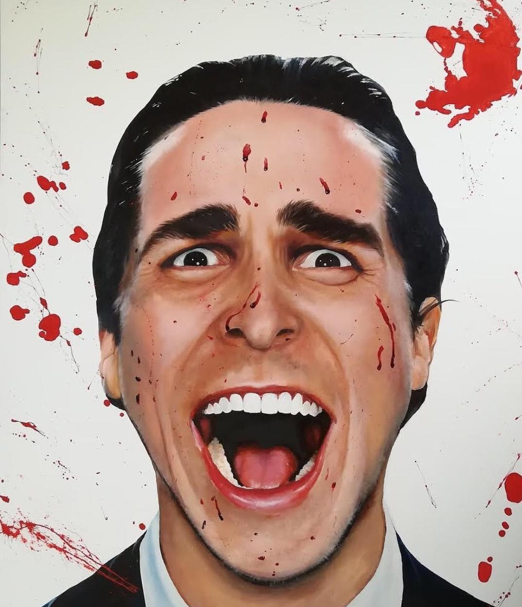 american psycho comission , oil on canvas