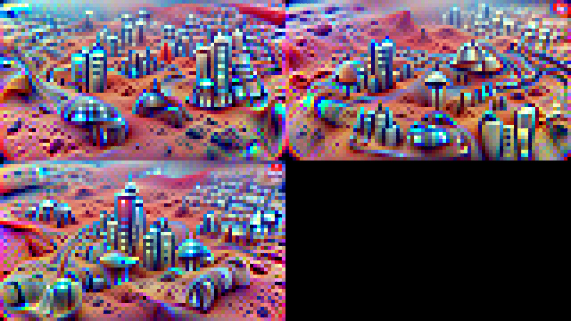 (ai generated) Futuristic city on mars