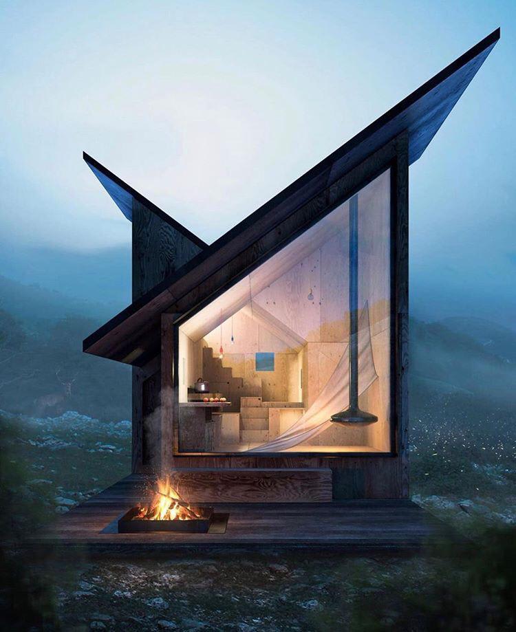 The design of this cabin