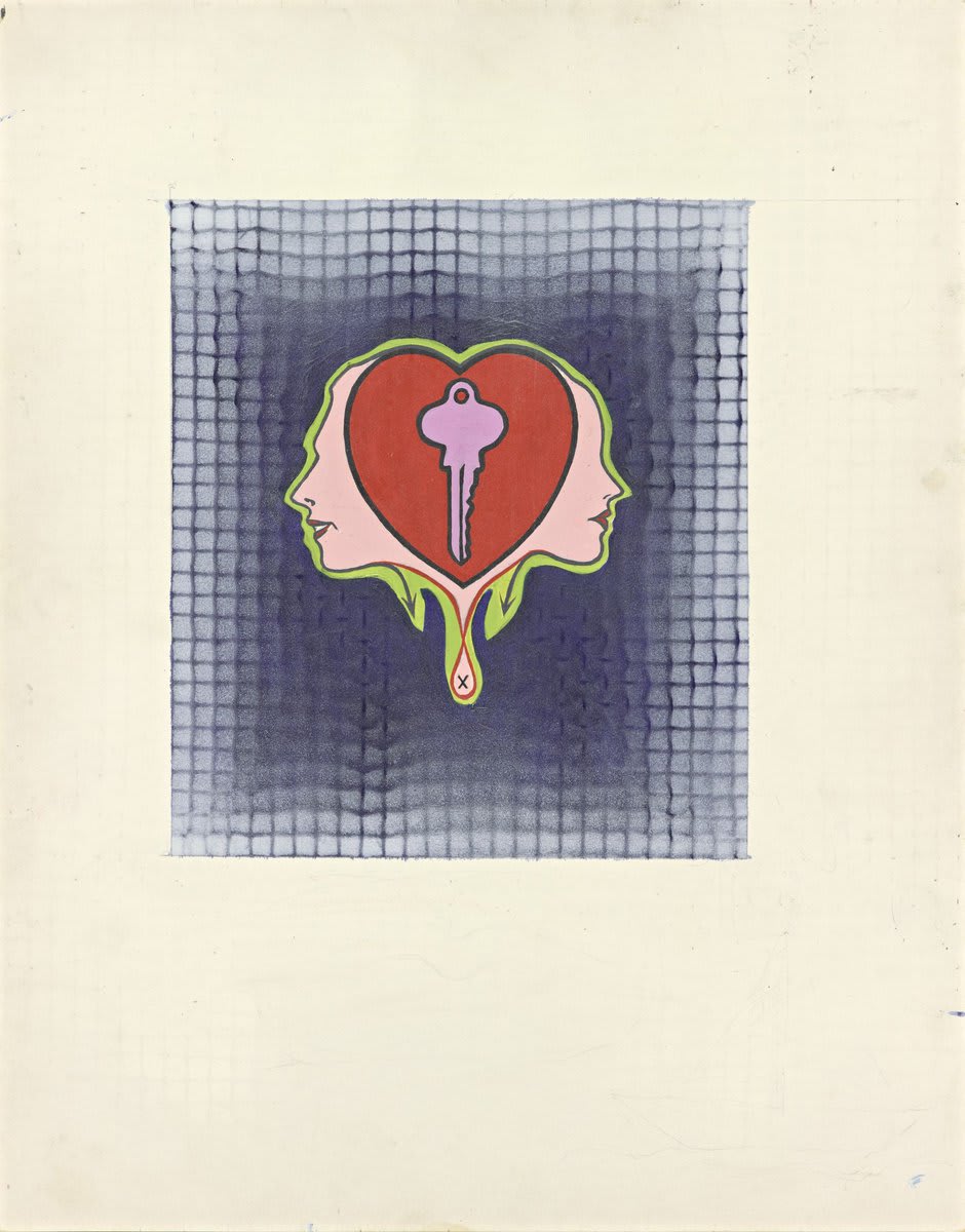 Happy Valentine's Day from the bottom of our he(art). ❤️ Robert Mapplethorpe, "Untitled (Heart)," acrylic and spray paint on paper, circa 1965-1975, © Robert Mapplethorpe Foundation.