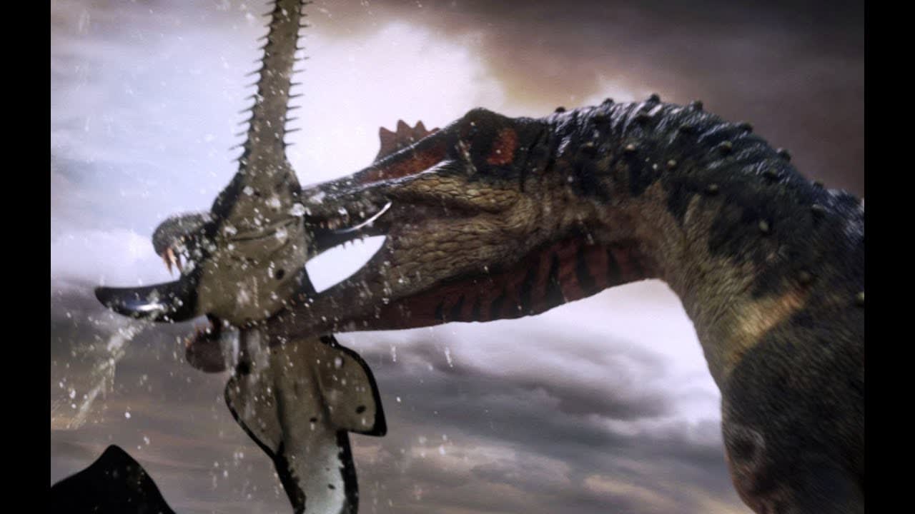 Spinosaurus Fishes for Prey | Planet Dinosaur | BBC Earth